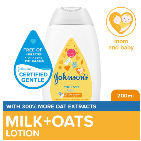 Johnson'S Milk+Oats Baby Lotion 200ml - Baby Essentials, Baby Care, Baby Body Lotion, Milk Lotion