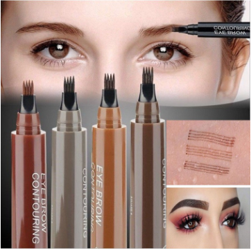 Eyebrow Pencil 4 Tip Liquid Brow Tattoo Pen Makeup Eyebrows Waterproof 5 colors Eye brow Liner