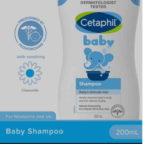 Cetaphil Baby Shampoo 200ml (Natural Chamomile Gentle Formula / Hypoallergenic / For Hair and Scalp)
