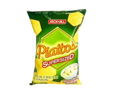 Jack 'n Jill Piattos Sour Cream And Onion Supersized Chips 170g