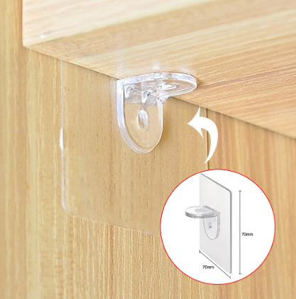In Stock Shelf Board Support Peg Punch Free Adhesive Load-bearing Support Clips Wardrobe Partition Layer Fixed Paste Hook Bracket