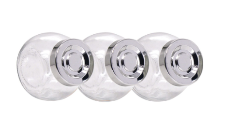 Masflex 3pc 180ml Glass Spice Jar