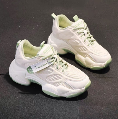 Korean Women's Fashion White Shoes Casual Low-top Rubber Shoes