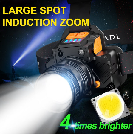 Headlamp Flashlight Led Headlamp Usb Rechargeable Water Proof Head Flashlight Multifunctional Xpe Cob Headlight Head Torch For
