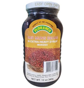 Florence Red Mung Beans In Extra Heavy Syrup Munggo 340g