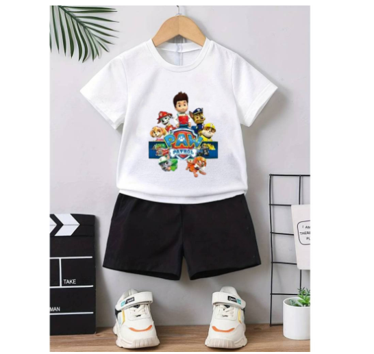 Boys Shirt Suits Baby Polo Terno Clothes 0-5 years Child Print Shirt and Shorts Terno for KidSorts Two Sets of Kids S17