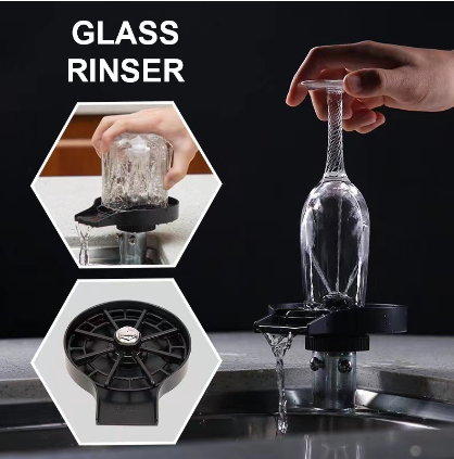 High Pressure Bottle Washer Kitchen Sink Faucet Glass Washer Rinser Cup Cleaner Faucet