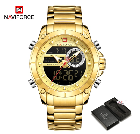 NAVIFORCE Men Watch Sport Quartz Casual Waterproof Military Analog Clock Fashion Sport Watch Men 9163 M2