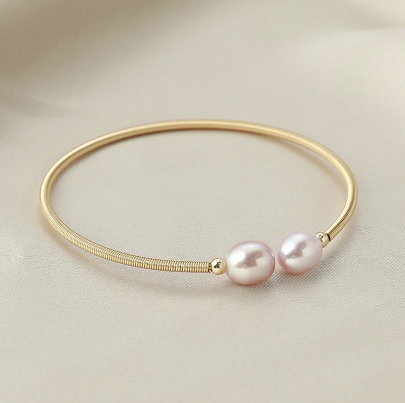 Freshwater pearl opening decoration bracelet Women