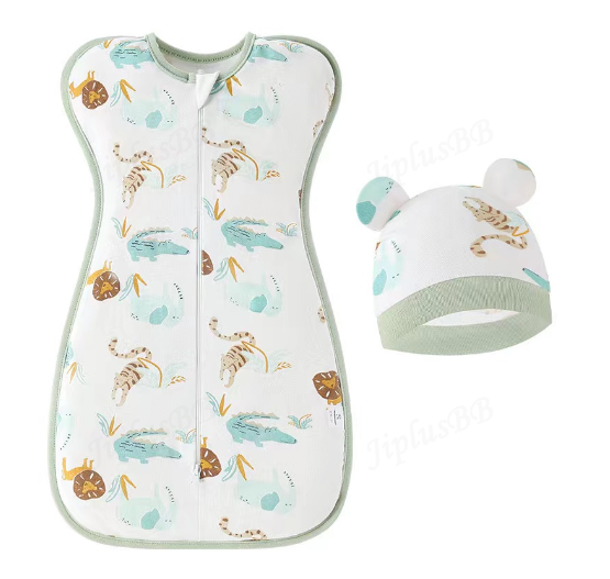 Newborn Swaddle Baby Muslin SW Blanket Hat Set Swaddle Bedding Wrap Blanket Baby Swaddling B12