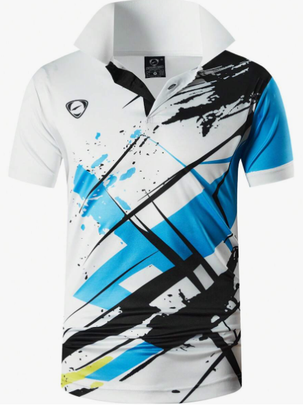 Men's Dry Fit Polo Shirt, Short Sleeve, For Tennis, Golf, Bowling, Etc. LSL346