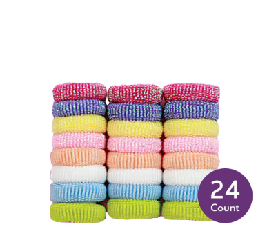 Goody Girls Ouchless Terry Hair Ponytailers, 24ct