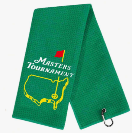 1 Pc Funny Green Golf Towel,Masters Tournament Golf Towels For Golf Bag For Men Women With Clip,Golf Gift Golfing Gifts Golf Towel For Golfers Dad Husband Golf Fan Lover Funny Golf Gifts For Men Golf 