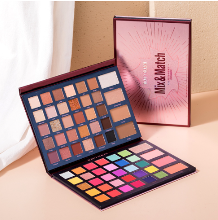 BEAUTY GLAZED 68 Colors Eye shadow Palette Mix&Match Waterproof Shimmer Highlighter Blush Contour Eyeshadow Makeup Palette