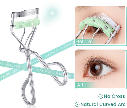 FOCALLURE Comb Eyelash Curler Warping Lasting Curl Natural Effect Portable Eye Makeup Tool