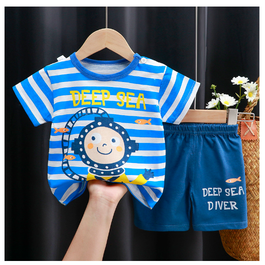 0-4Y For Boys Baby & Kids Sleeveless Shorts Set Pure Cotton Sando For Summer Kids D2