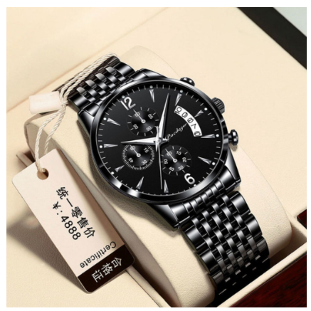Original Luxury Fashion Luxury Stainless Steel Waterproof Luminous Watch Calendar Business Men's Watch 007
