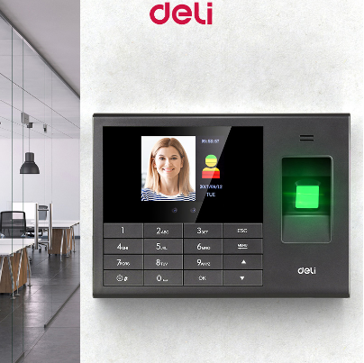 Deli Biometrics Scanner Attendance 2.8'TFT Fingerprint + Face Recognition Attendance Machine E3765