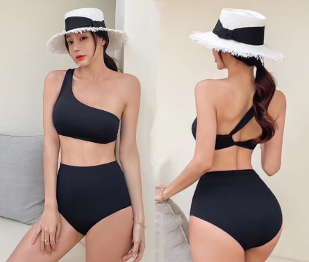 WeHottie New Arrival One Shoulder Bikini Sexy Back Two Piece Swimwear