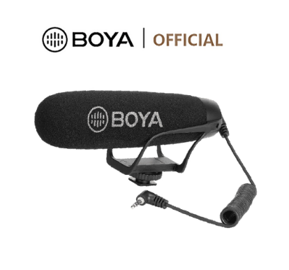 BOYA BY-BM2021 Condenser Microphone Super-Cardioid Shotgun On-Camera Mic for Smartphone Android DSLR Camcorder Vlogging Broadcasting Live Stream Video Recording 3.5mm TRS TRRS
