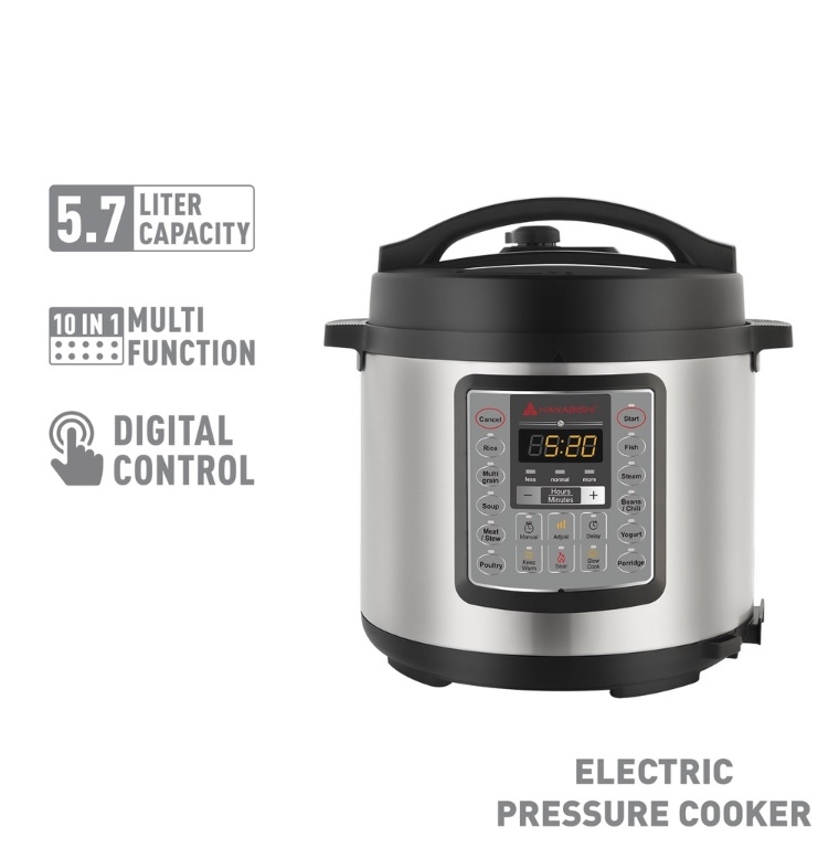 Hanabishi Electric Pressure Cooker HDIGPC10in1 5.7 liters 10 in 1 Multi-function Digital display