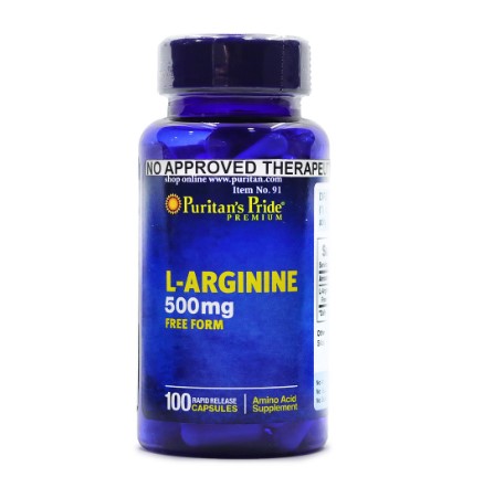 Puritans Pride L-Arginine 500MG 100 Capsules