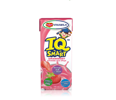 Del  Monte  Vinamilk Iq Smart  Strawberry Flavored Milk Drink with Omega 3 & 6 - 180ml