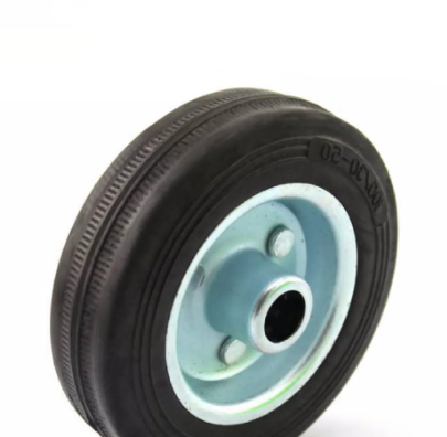 Single Hard Rubber trolley Wheel caster bearing wheels
