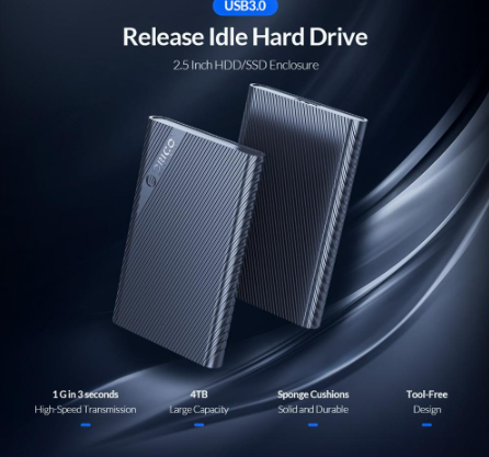 ORICO HDD Enclosure 2.5inch for HDD SSD Support 4TB(2521U3)