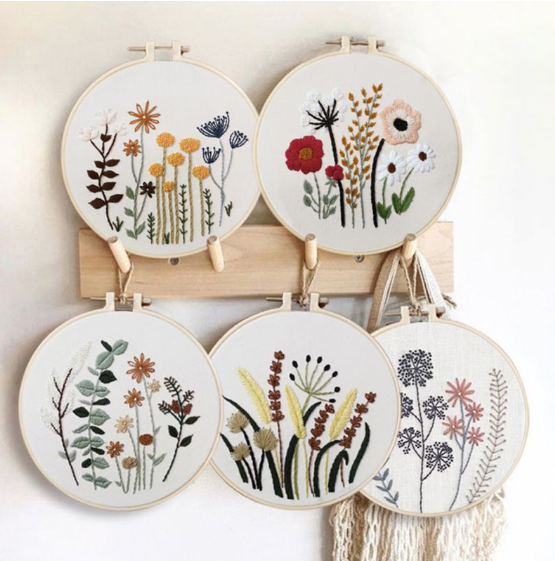 DIY Embroidery Ribbon Set Beginners With Embroidery Shed Sewing Kit Cross-stitch Decoration