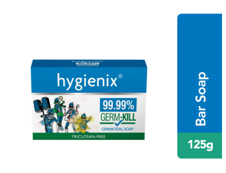 Hygienix AntiBacterial Germicidal Bar Soap with Moisturizer 125G