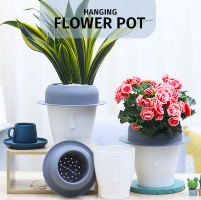 Face Planter Self Watering Pot Outdoor Plants with Water Level Window Head Flower Vase