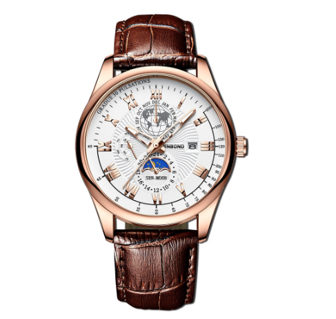Binbond Original Luxury Watch Fashion Waterproof Luminous Men's Watch Student Trendy Stainless Steel Wrist Watch M2