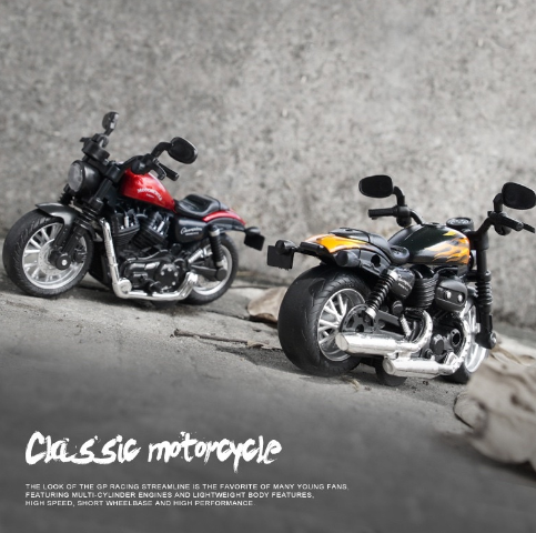 Harley Motorcycle Model Toy Alloy Kids Pull Back Car Motorbike Vehicle Collection Birthday Gift
