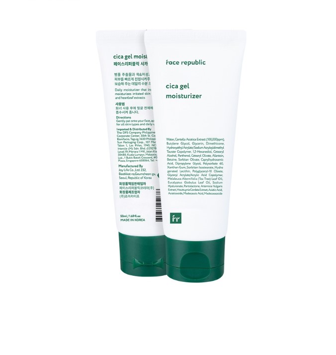 Cica Gel Moisturizer Oily Sensitive Skin Acne  Tea Tree 50ML