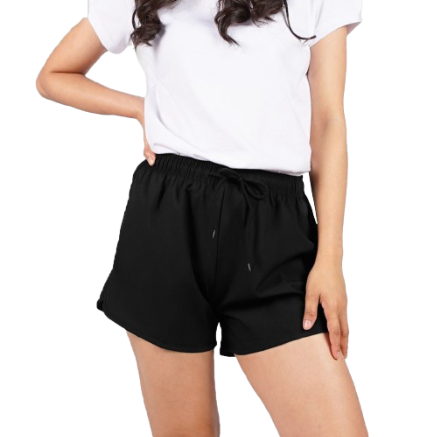 INSPI Basics Running Shorts for Woman Summer Korean Taslan Pambahay IXB (Black)