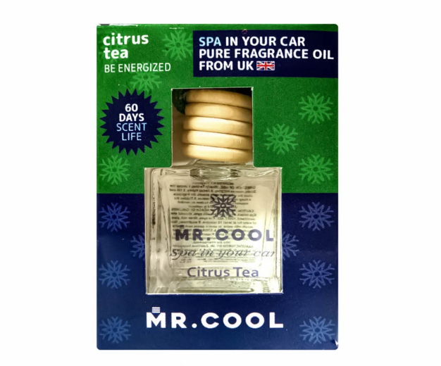 Mr. Cool Air Freshener (Citrus Tea, Be Energized) Spa in Your Car Pure Fragrance Oil 10ml