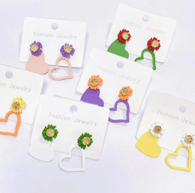 Korean Flower style Earrings  Suitable for summer
