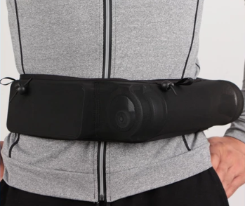 (CA)Mesh Fabric Sport Waistbag Large Capacity Waist Pack with Fixed Belt Multifunctional for Running