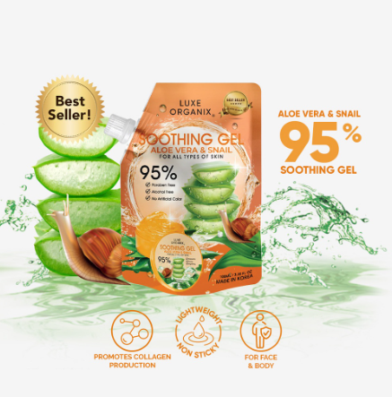 Luxe Organix Aloe Vera & Snail Soothing Gel 100ml