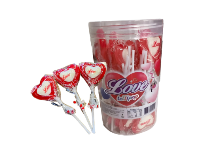 Coco Love Shape Lollipop Jar 30pcs
