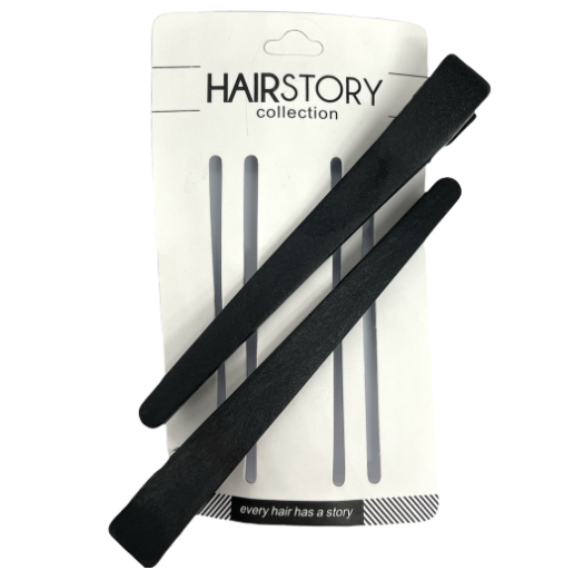 HAIRSTORY Plain Black Salon Parlor Hair Sectioning Clip