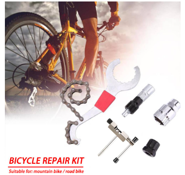 6pcs/set Bike Repair Tools Bottom Bracket Lockring Remover Crank Puller Chain Cutter Splitter Breake
