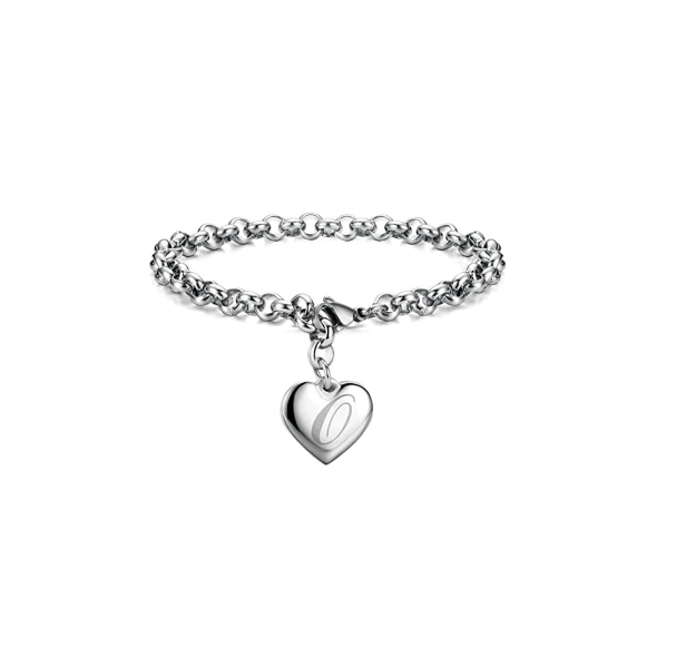 26 English Letter Love Pendant Gift Girl 925 Silver Jewelry Fashion Bracelet Luxury Chain O