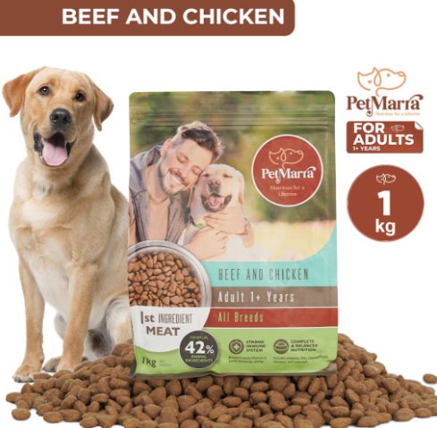 PetMarra Adult Dog Dry Food Beef Chicken Flavor 1kg