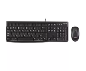 Logitech MK120 Wired Keyboard and Mouse for Windows, Optical Wired Mouse, USB Plug-and-Play, Full-Size, PC/Laptop, Black
