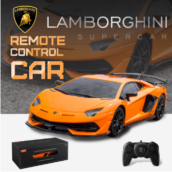 Remote Control Car Lamborghini Aventador SVJ, 2.4GHz RC Car BEZGAR X RASTAR Electric Racing Toy Model Vehicle for Boys Kids Gift