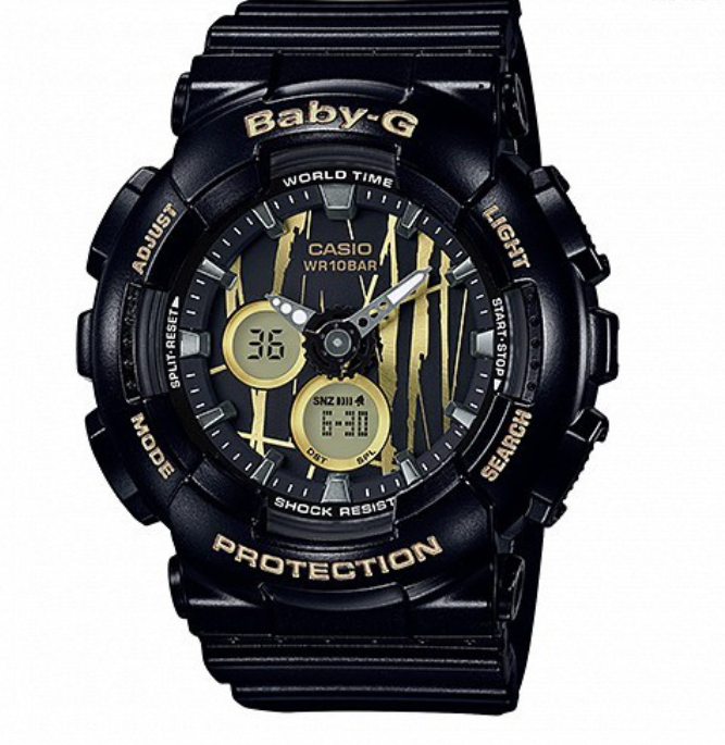 Casio Baby-g BA-120SP-1A Digital Analog Rubber Strap Watch For Women