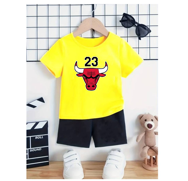 Boy Clothes Corp Terno for Kids Boys Fashion Sando Shorts Set Summer Tshirt  S27
