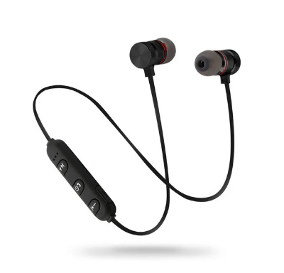 Wireless binaural stereo sports Bluetooth headset ear hanging running super long standby magnetic suction head neck hanging neck